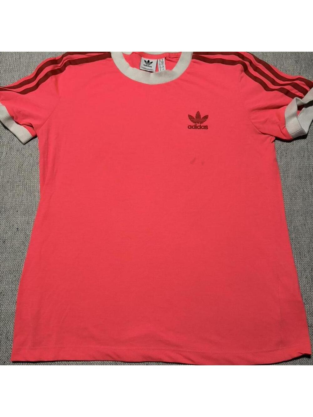 Adidas Women's Pink and Red Tshirt
